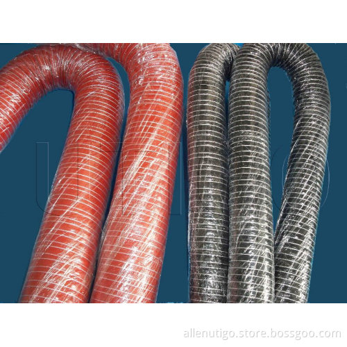silicone coated glass fiber duct